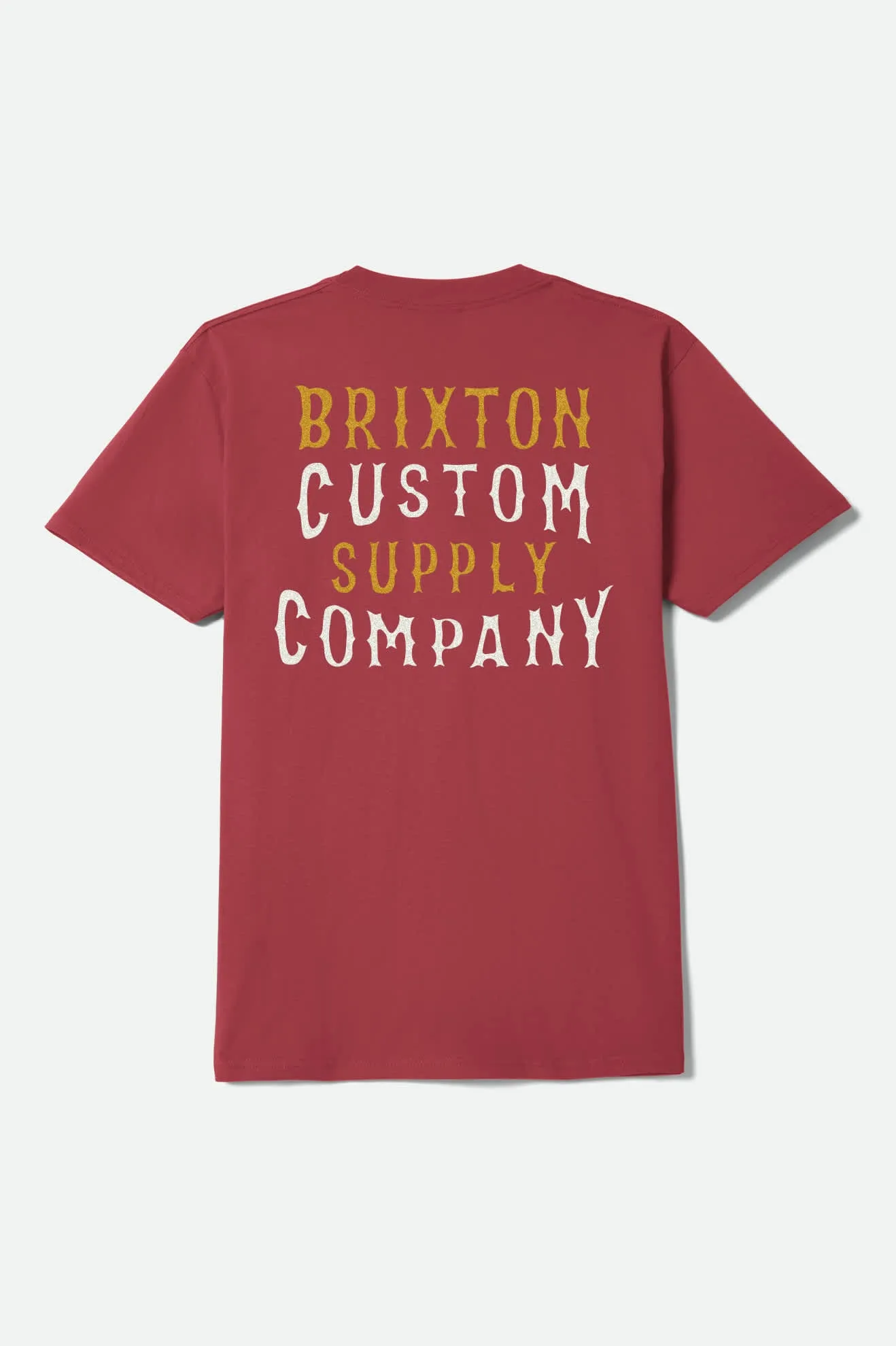 Wheaton Short Sleeve Shirt - Robust Red Worn Wash sold by Brixton