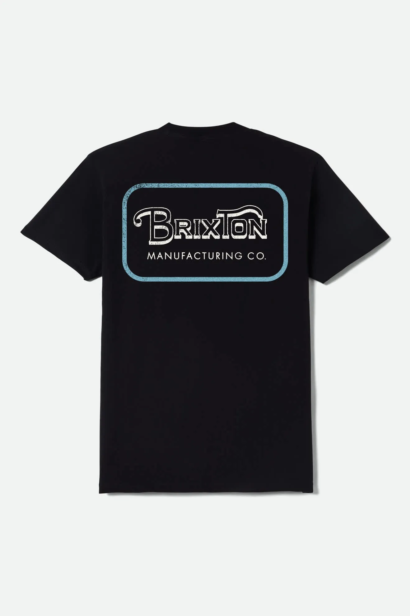 Grade Short Sleeve Shirt - Black/Off White/Retro Blue sold by Brixton