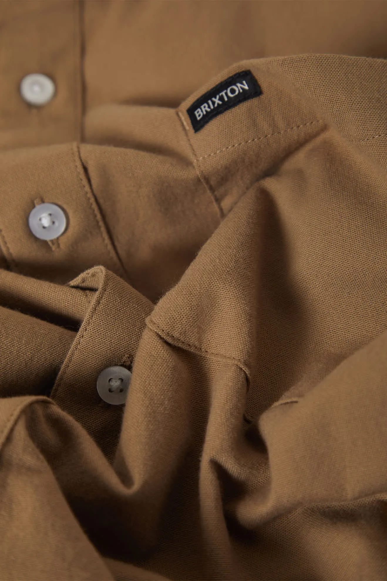 Sanford Short Sleeve Shirt - Khaki sold by Brixton product image thumbnail 5