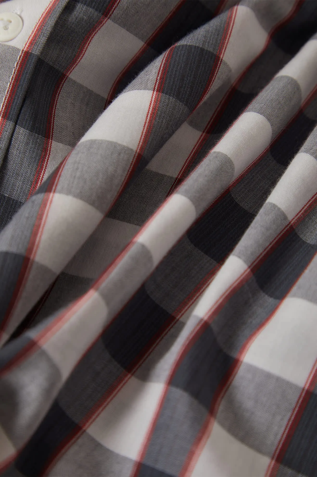 Cru Plaid Short Sleeve Shirt - Black/Off White/Red sold by Brixton product image thumbnail 2