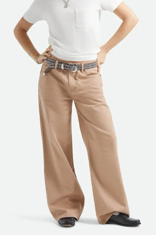 The Chloe 5-Pocket Pant - Washed Timeless Taupe sold by Brixton
