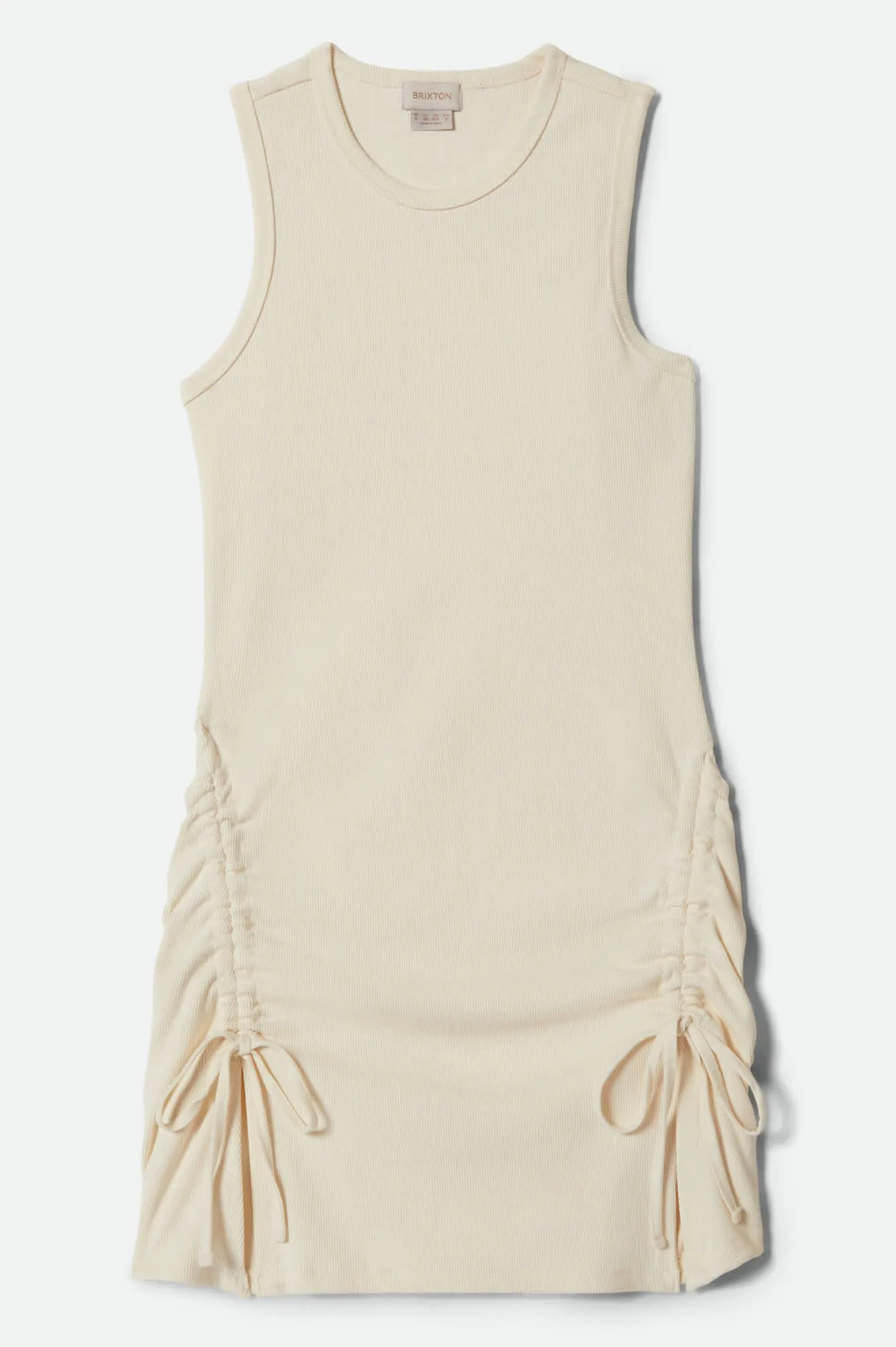 Ribbed Cinch Mini Dress - Off White sold by Brixton product image thumbnail 2