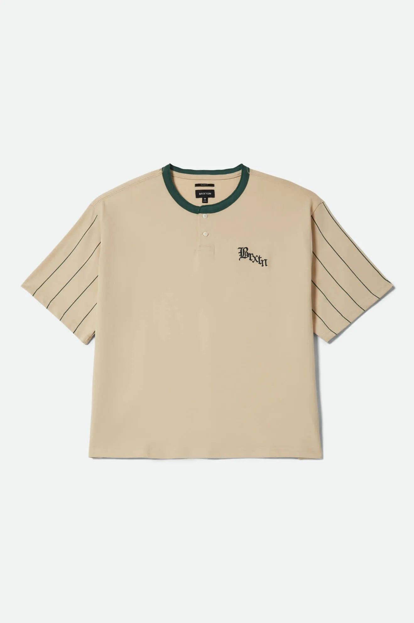 Boxy Short Sleeve Baseball T-Shirt - Whitecap/Primal Green sold by Brixton