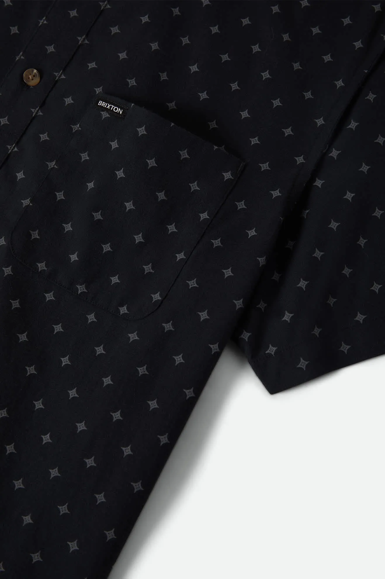 Charter Print Short Sleeve Shirt - Future Grey Diamond Tile sold by Brixton product image thumbnail 2