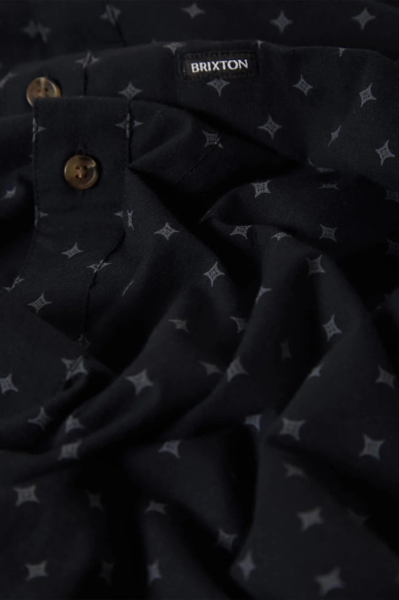 Charter Print Short Sleeve Shirt - Future Grey Diamond Tile sold by Brixton product image thumbnail 3