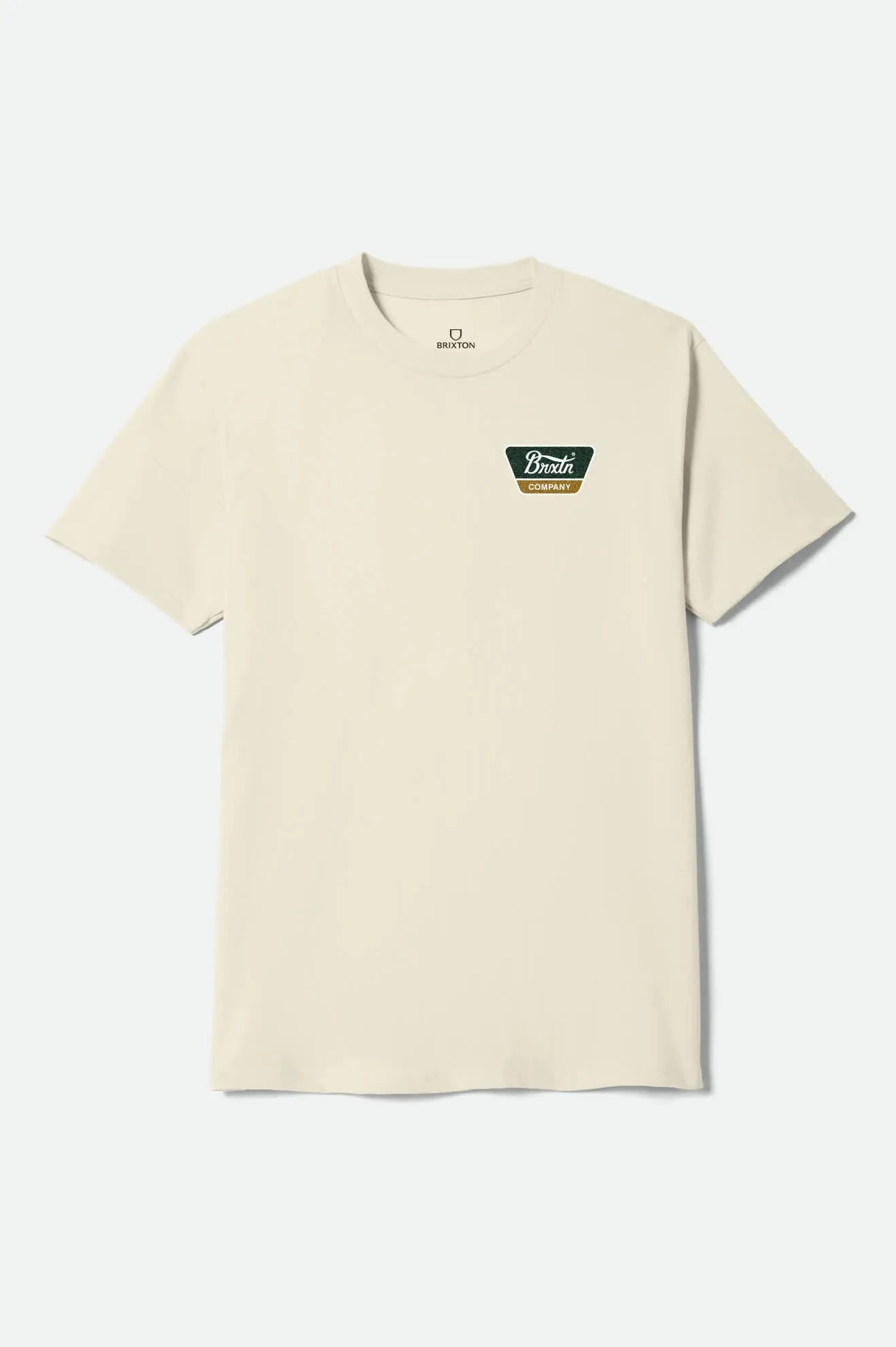 Linwood Short Sleeve Shirt - Cream/Dark Green/Metal Bronze sold by Brixton product image thumbnail 2