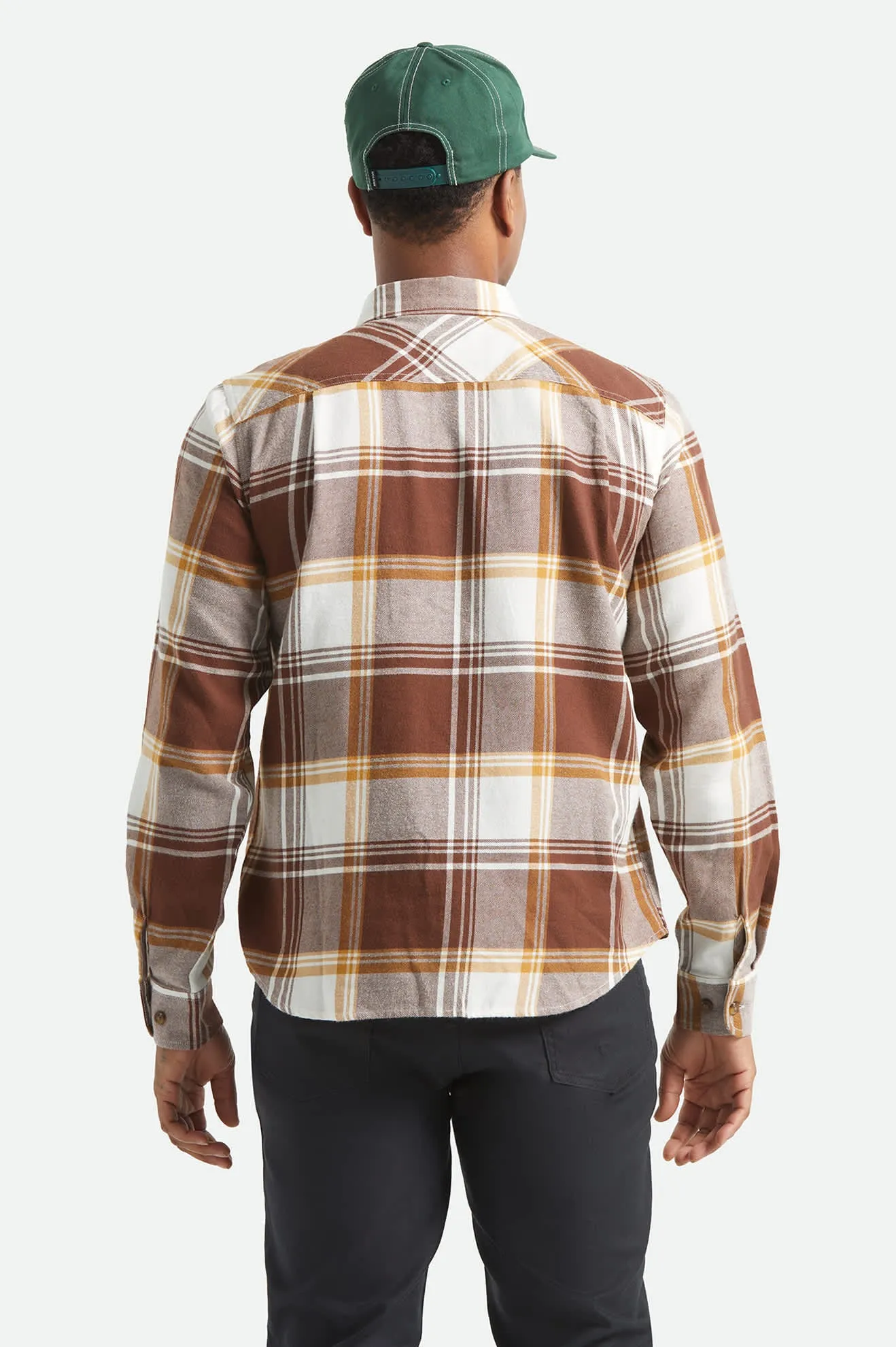 Bowery Lightweight Ultra Soft Flannel - Chocolate/Off White sold by Brixton product image thumbnail 4