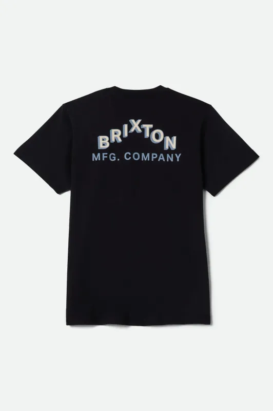Roman Short Sleeve Pocket Shirt - Black sold by Brixton