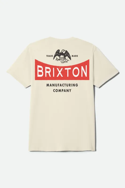 Pinnacle Short Sleeve Shirt - Cream made by Brixton