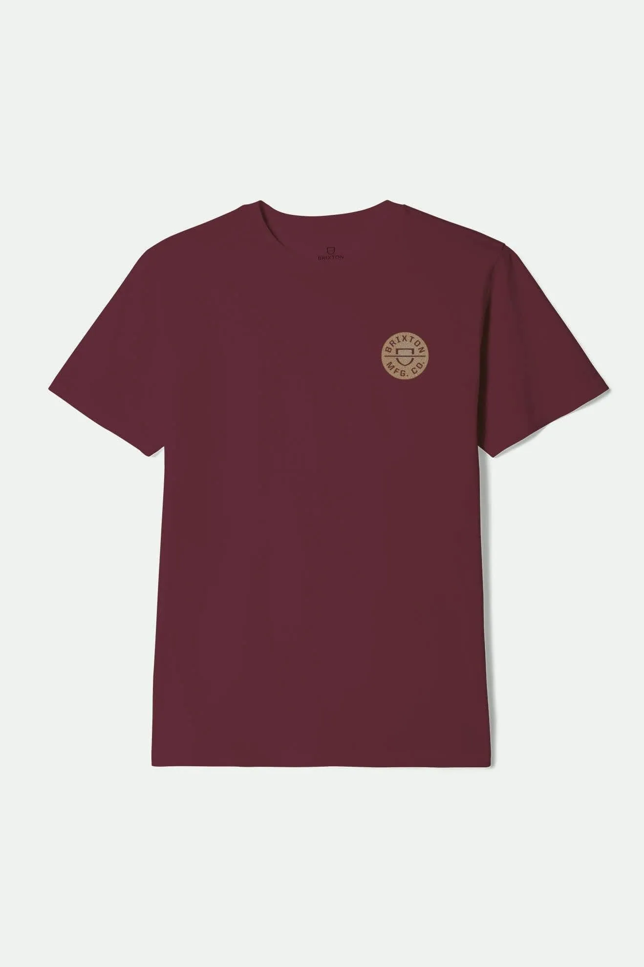 Crest II S/S Standard T-Shirt - Burgandy/Tobacco/Sand sold by Brixton product image thumbnail 2