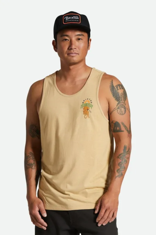 Palm Jaguar Tank Top - Oat Milk sold by Brixton
