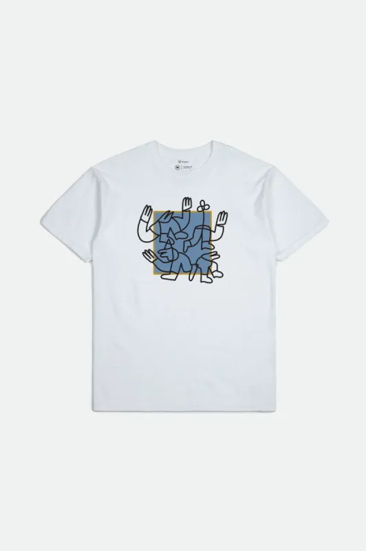 Huddle S/S Standard Tee - White sold by Brixton