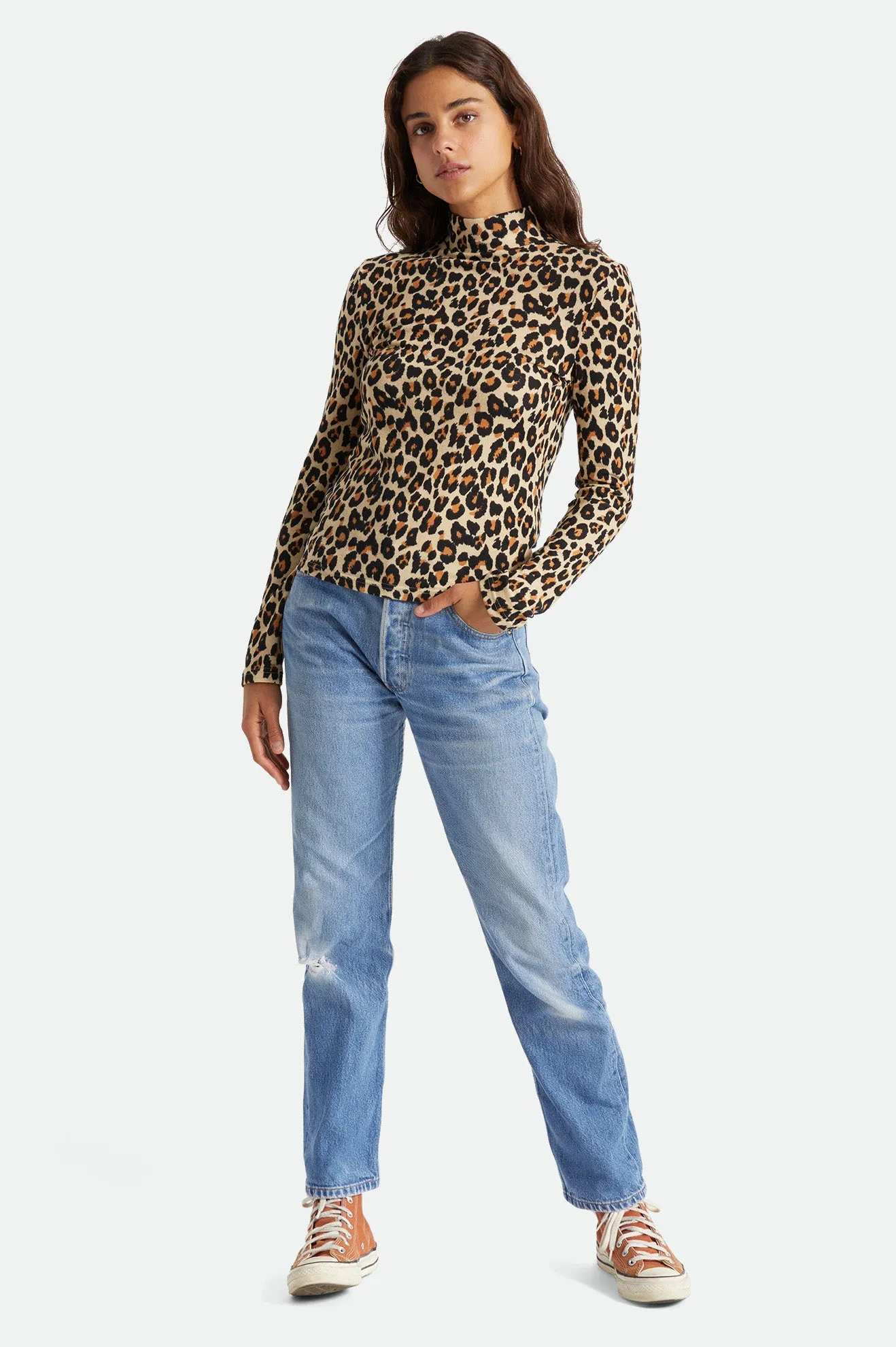 Blitz Turtleneck - Leopard sold by Brixton product image thumbnail 2