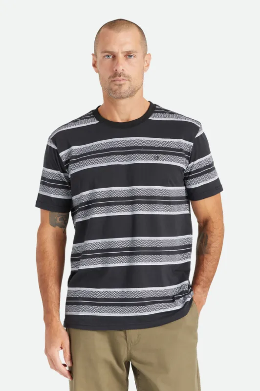 Hilt Utility S/S Knit - Black/Beige/Off White sold by Brixton