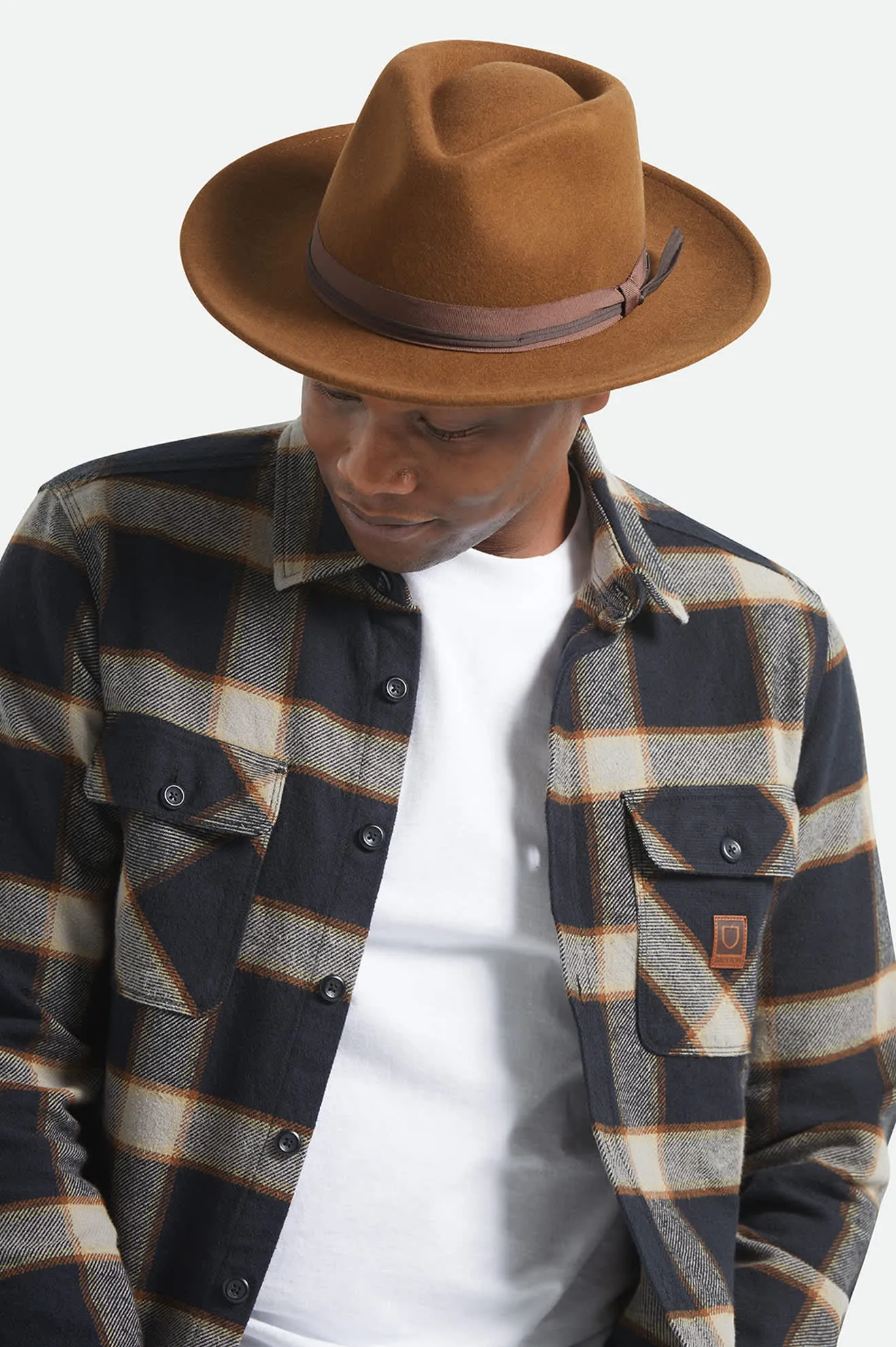 Swindle Convertabrim Fedora - Coffee/Light Brown sold by Brixton product image thumbnail 3