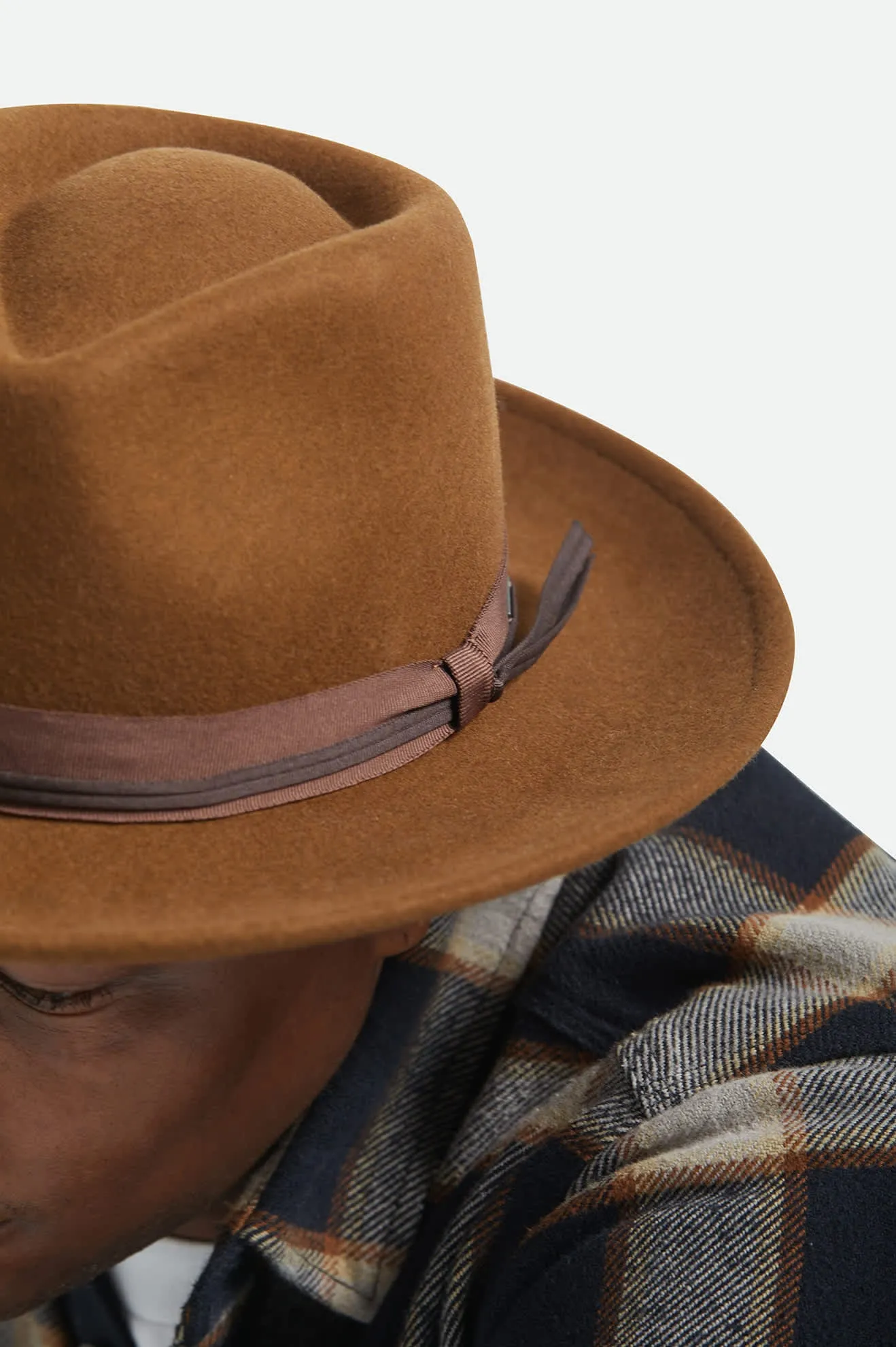 Swindle Convertabrim Fedora - Coffee/Light Brown sold by Brixton product image thumbnail 4