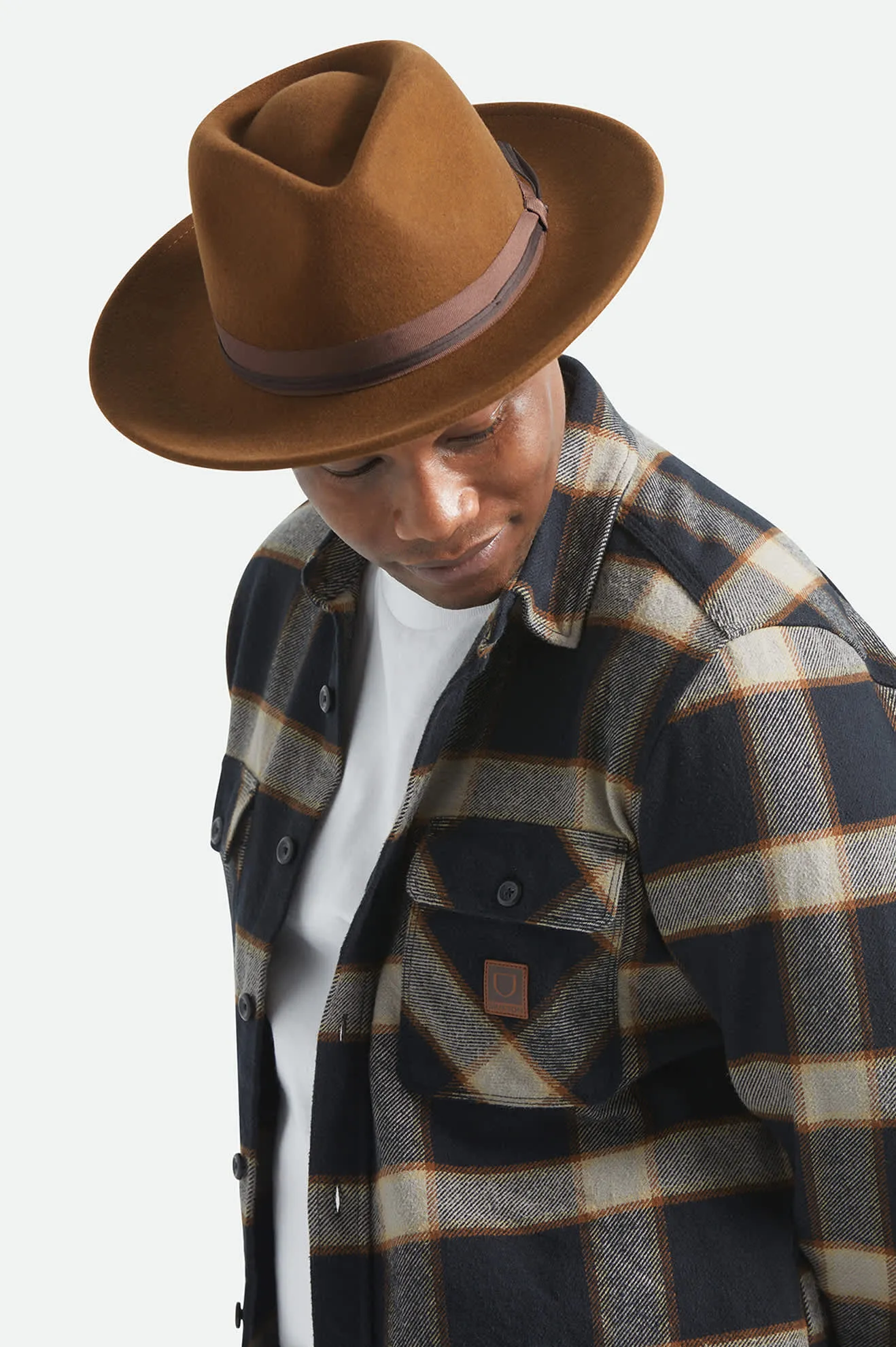 Swindle Convertabrim Fedora - Coffee/Light Brown sold by Brixton product image thumbnail 5