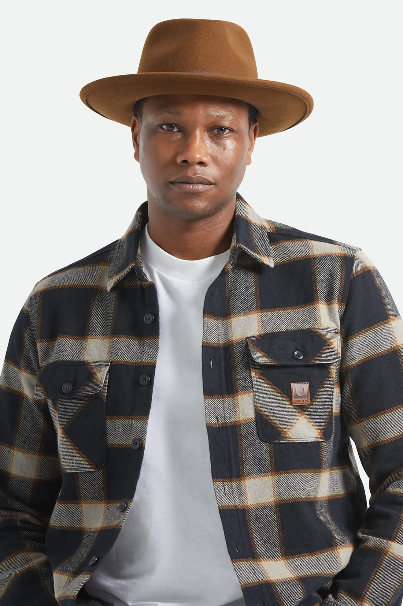 Swindle Convertabrim Fedora - Coffee/Light Brown sold by Brixton product image thumbnail 2