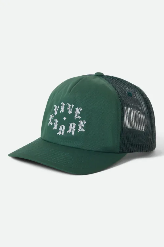 Vive Libre Trucker Hat - Primal Green/Primal Green made by Brixton