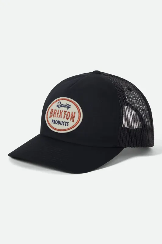Henry Trucker Hat - Black/Black sold by Brixton