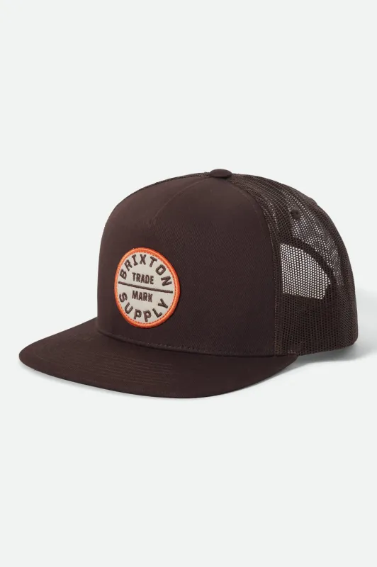 Oath Trucker Hat - Chocolate/Chocolate sold by Brixton