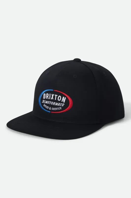 Rhett Snapback - Black sold by Brixton