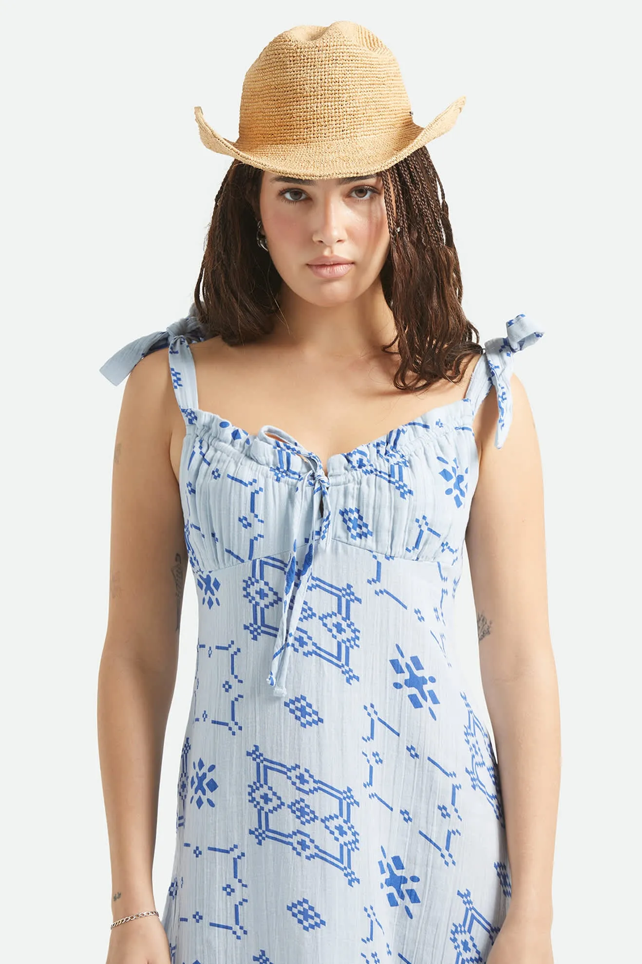 Odessa Straw Packable Cowboy Hat - Tan sold by Brixton product image thumbnail 2