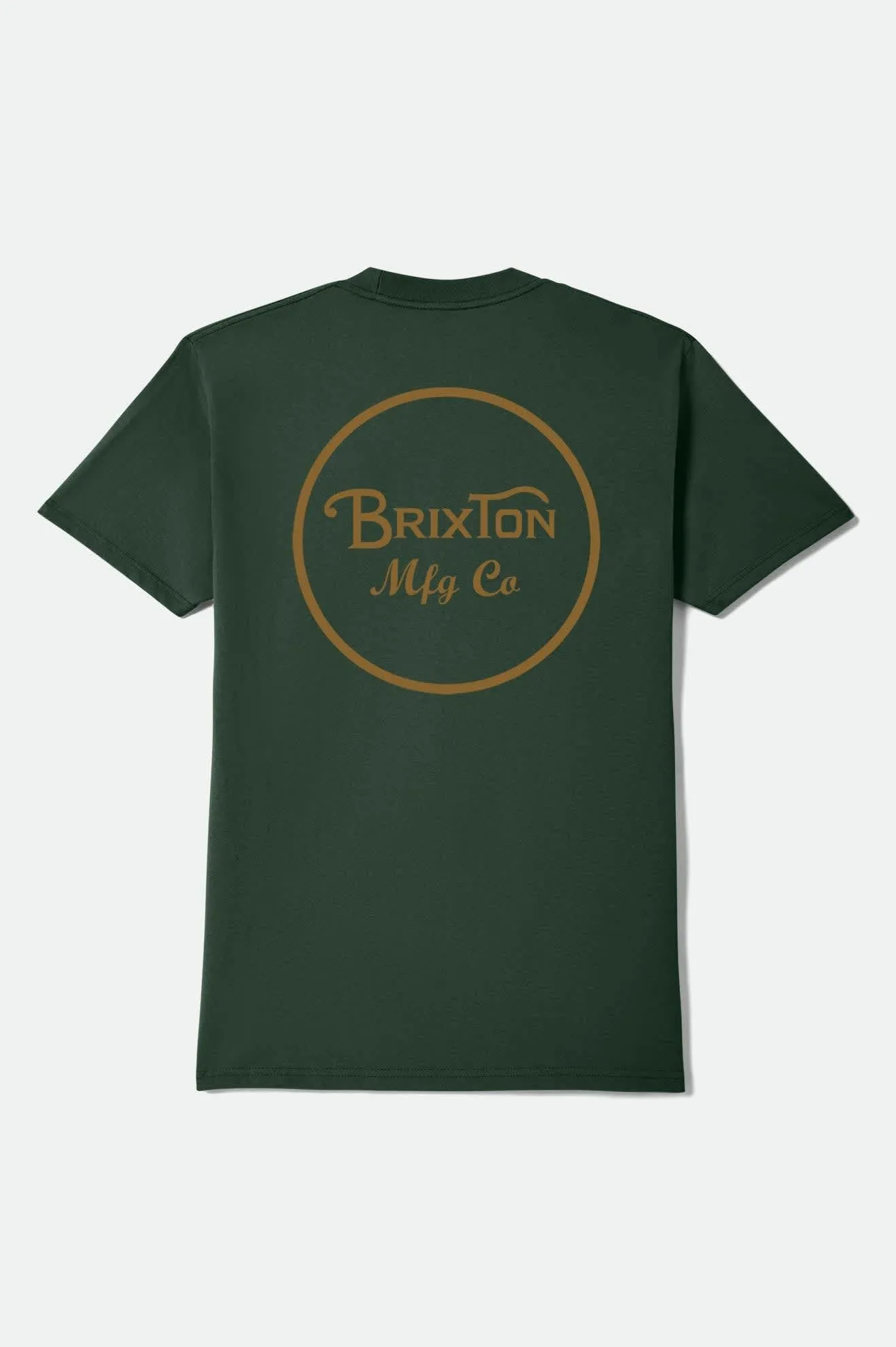 Wheeler Short Sleeve Standard T-Shirt - Forest Green/Golden Brown sold by Brixton product image thumbnail 2
