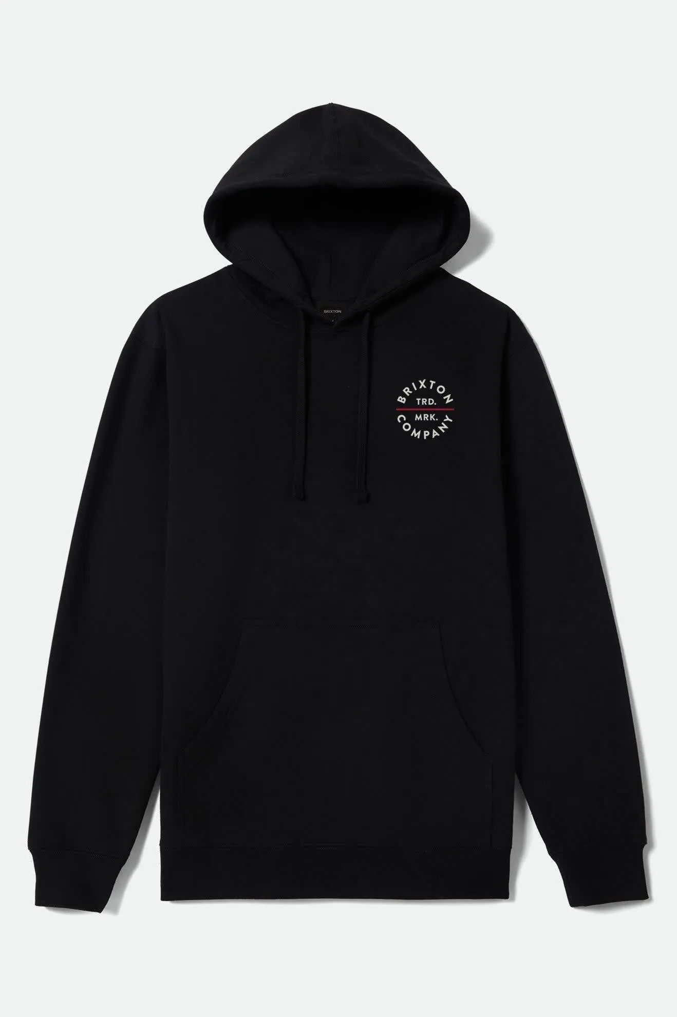 Pledge Hoodie - Black/Off White/Red sold by Brixton