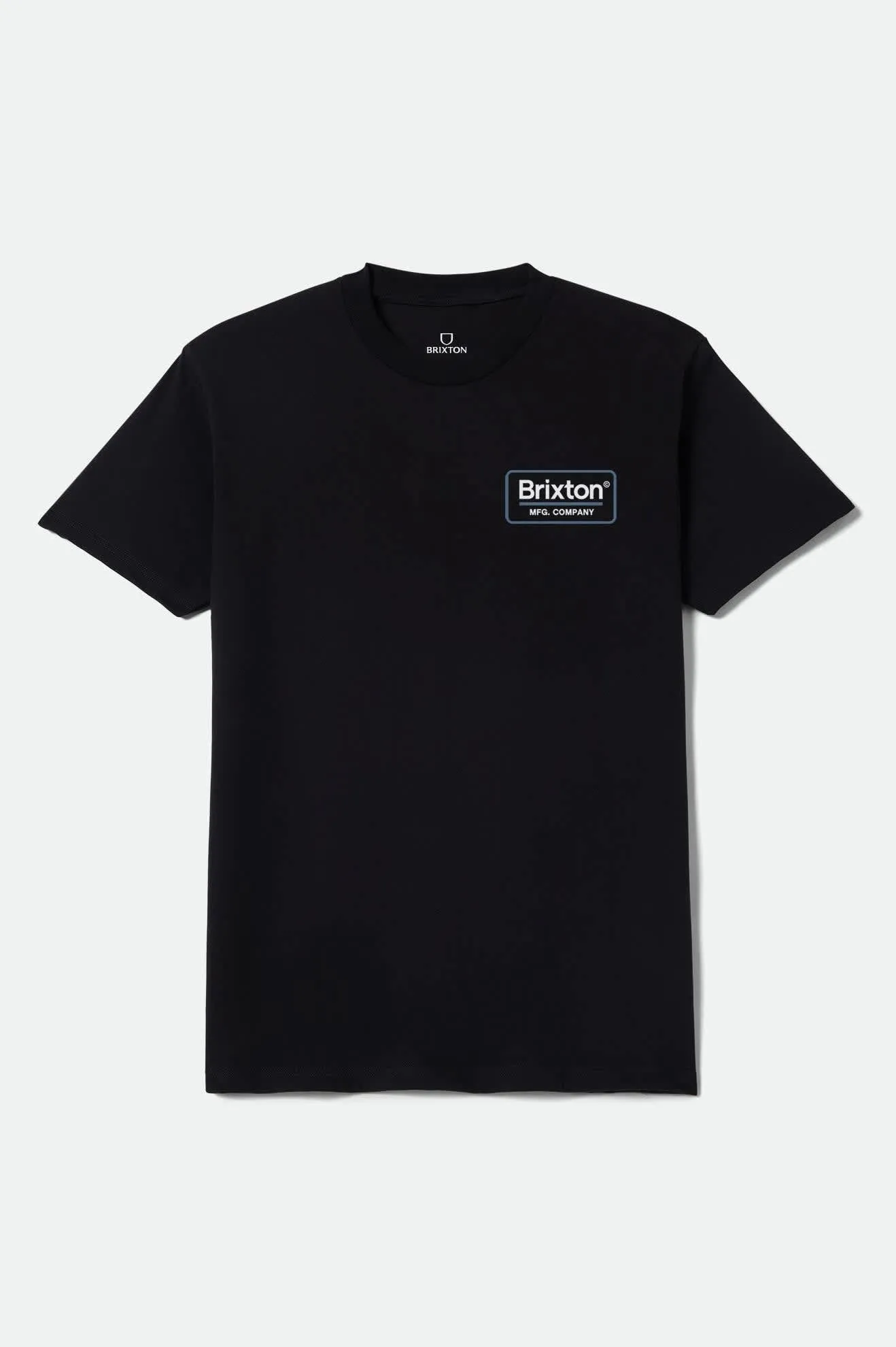 Palmer Short Sleeve Standard T-Shirt - Black/White/Jade sold by Brixton