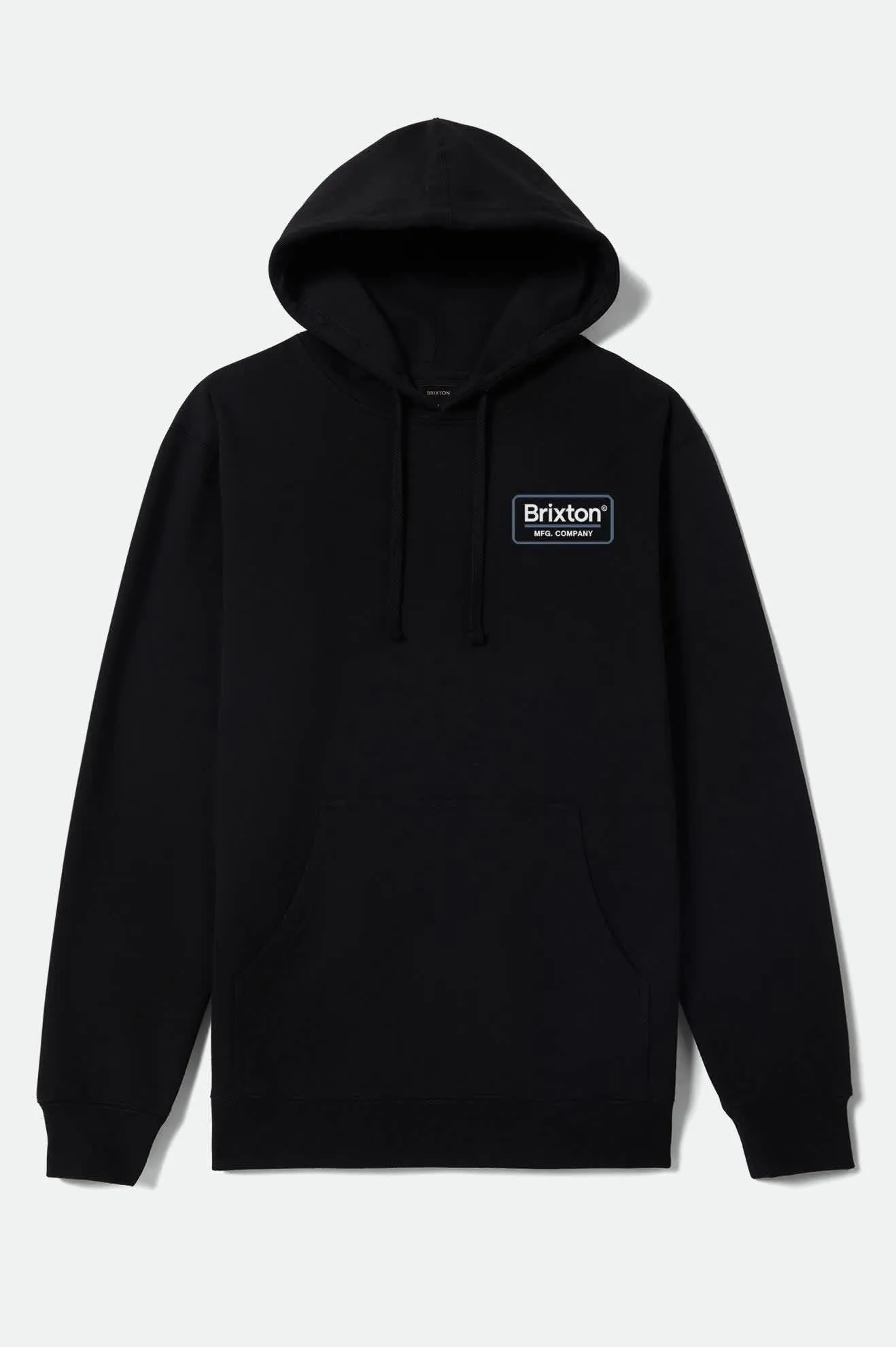 Palmer Hoodie - Black/White/Jade sold by Brixton