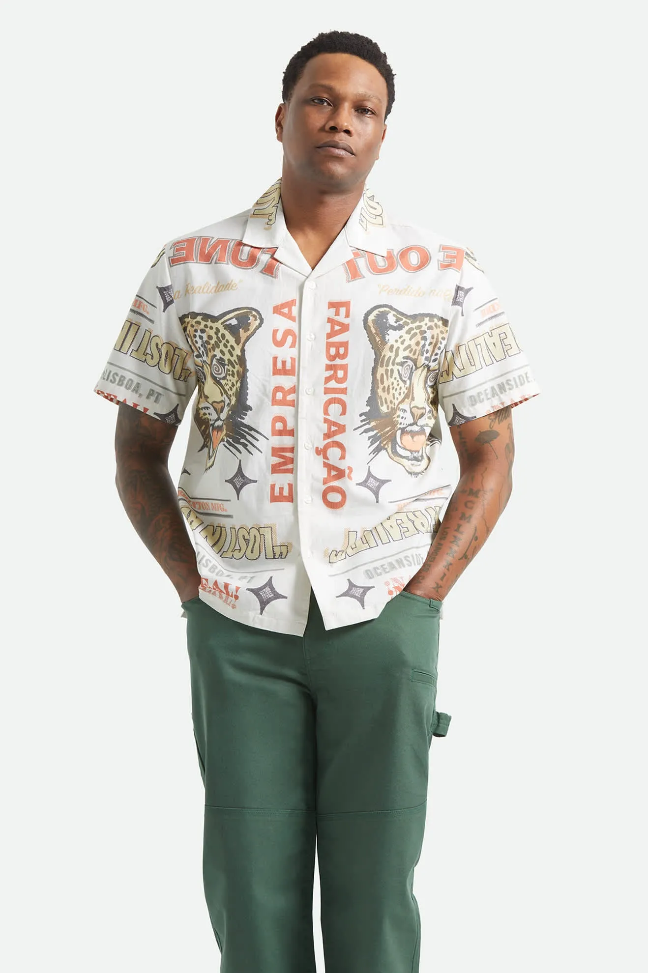 Getaway Short Sleeve Camp Collar Shirt - Lost In Reality Print sold by Brixton product image thumbnail 2