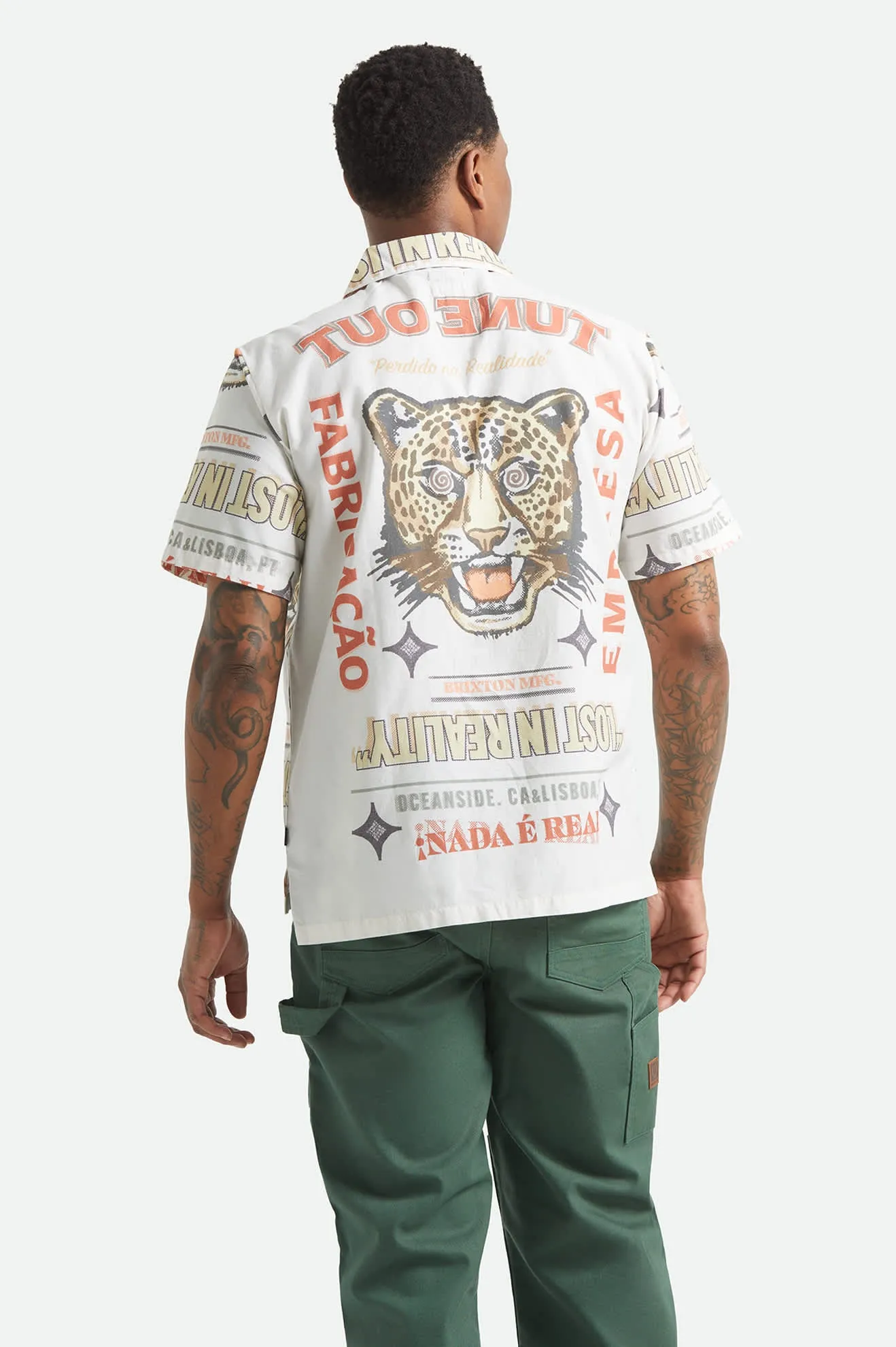 Getaway Short Sleeve Camp Collar Shirt - Lost In Reality Print sold by Brixton product image thumbnail 3
