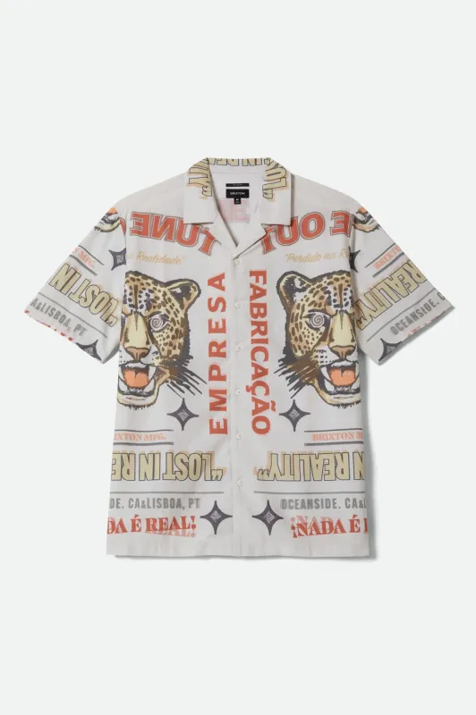 Getaway Short Sleeve Camp Collar Shirt - Lost In Reality Print made by Brixton