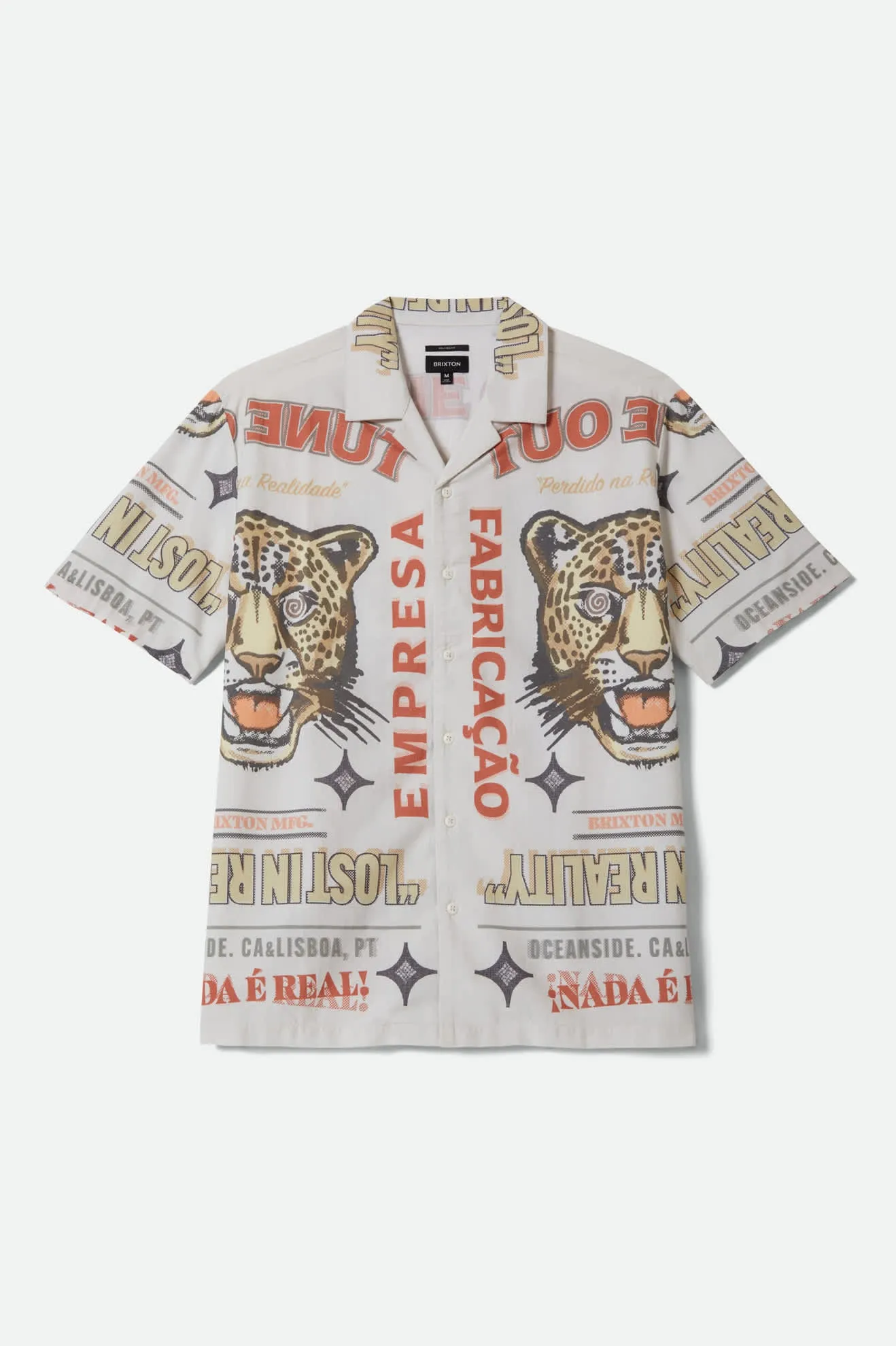 Getaway Short Sleeve Camp Collar Shirt - Lost In Reality Print sold by Brixton