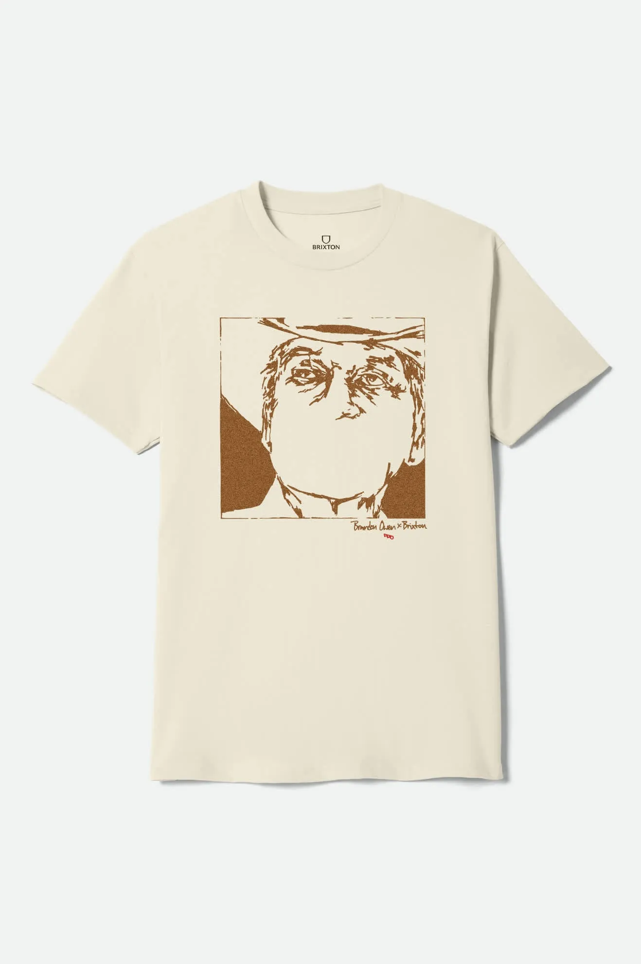 Wilburn Short Sleeve T-Shirt - Cream sold by Brixton