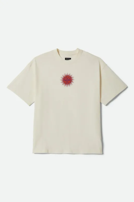 Zephyr Short Sleeve Oversized T-Shirt - Cream made by Brixton