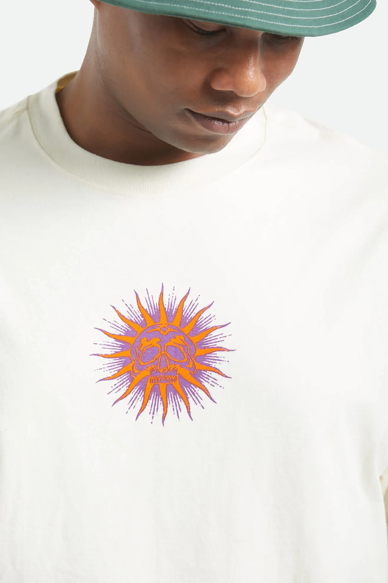 Zephyr Short Sleeve Oversized T-Shirt - Cream sold by Brixton product image thumbnail 5