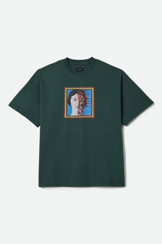 Transform Short Sleeve Oversized T-Shirt - Primal Green made by Brixton