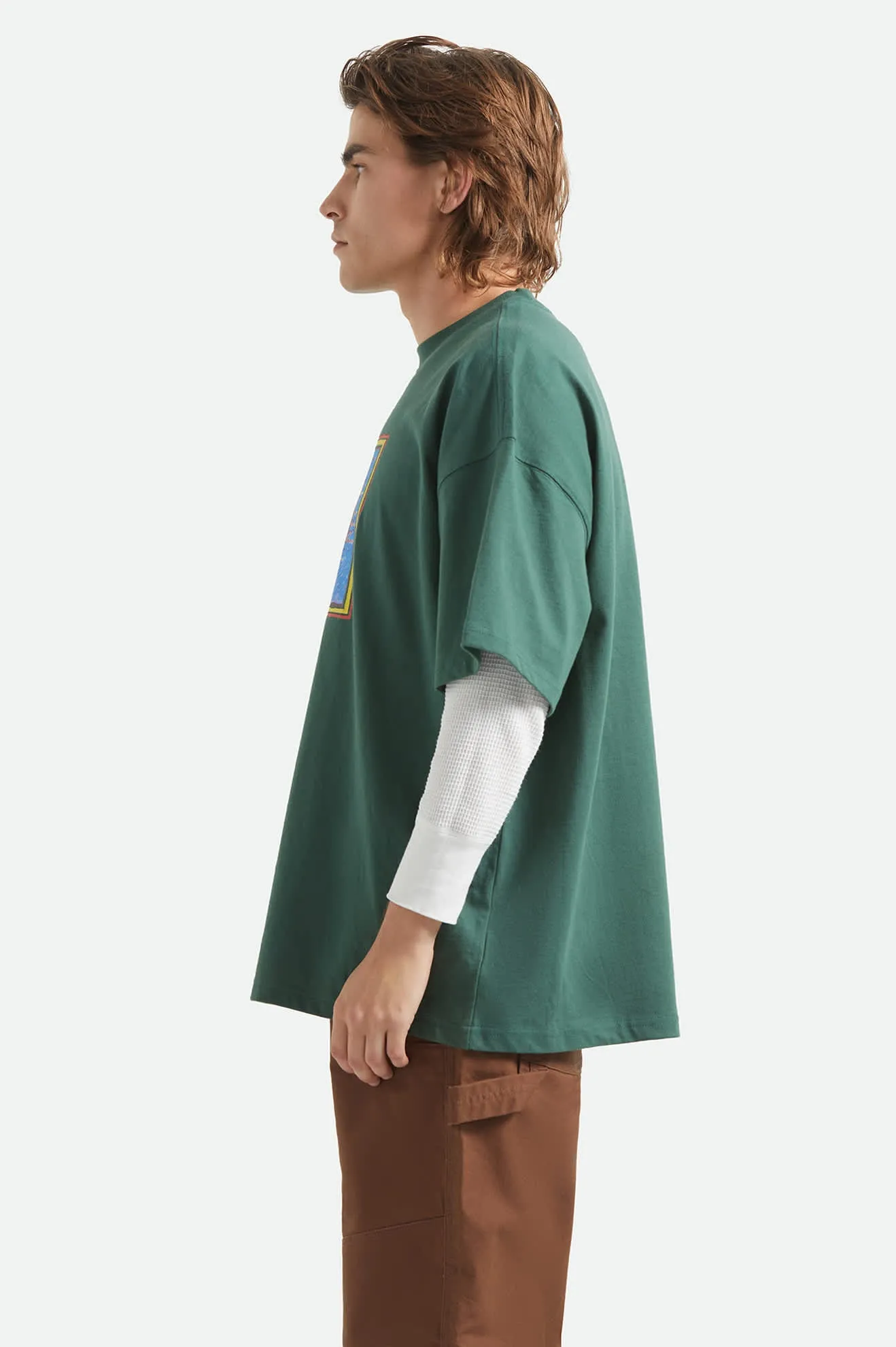 Transform Short Sleeve Oversized T-Shirt - Primal Green sold by Brixton product image thumbnail 3
