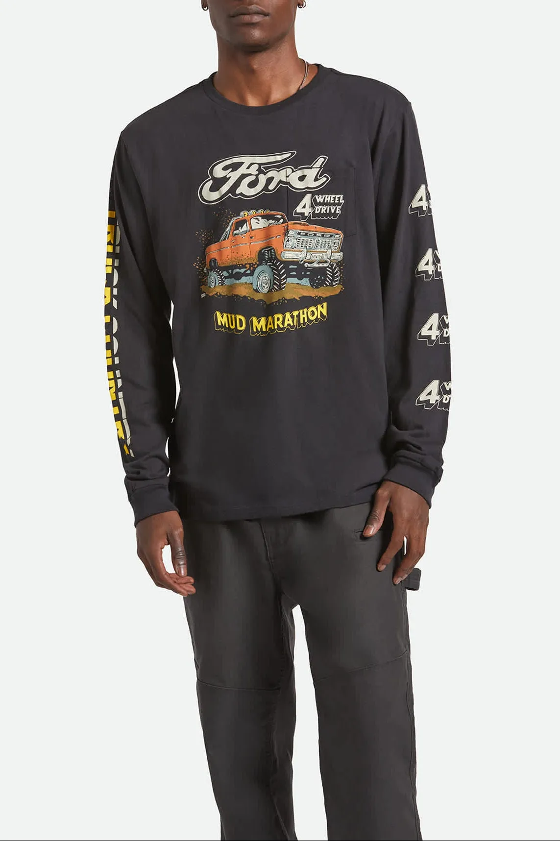 Ford Mud Marathon L/S Standard T-Shirt - Burnt Rubber sold by Brixton product image thumbnail 2