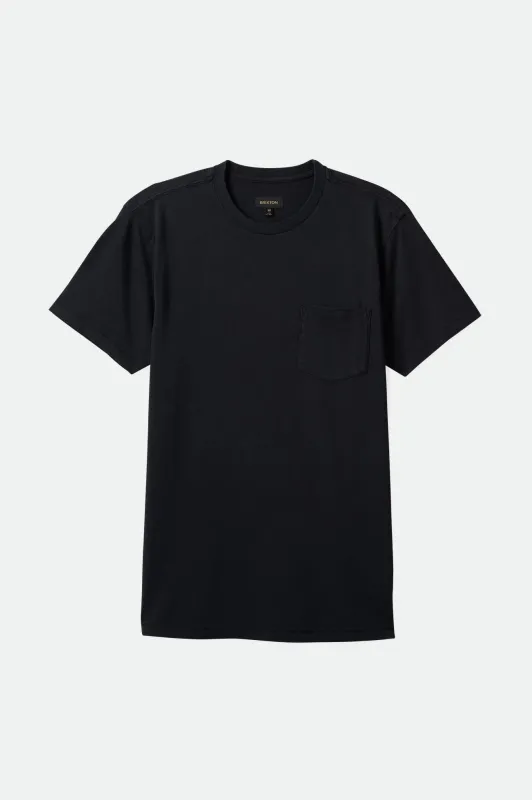 Vintage Reserve S/S Pocket T-Shirt - Black Sol Wash sold by Brixton