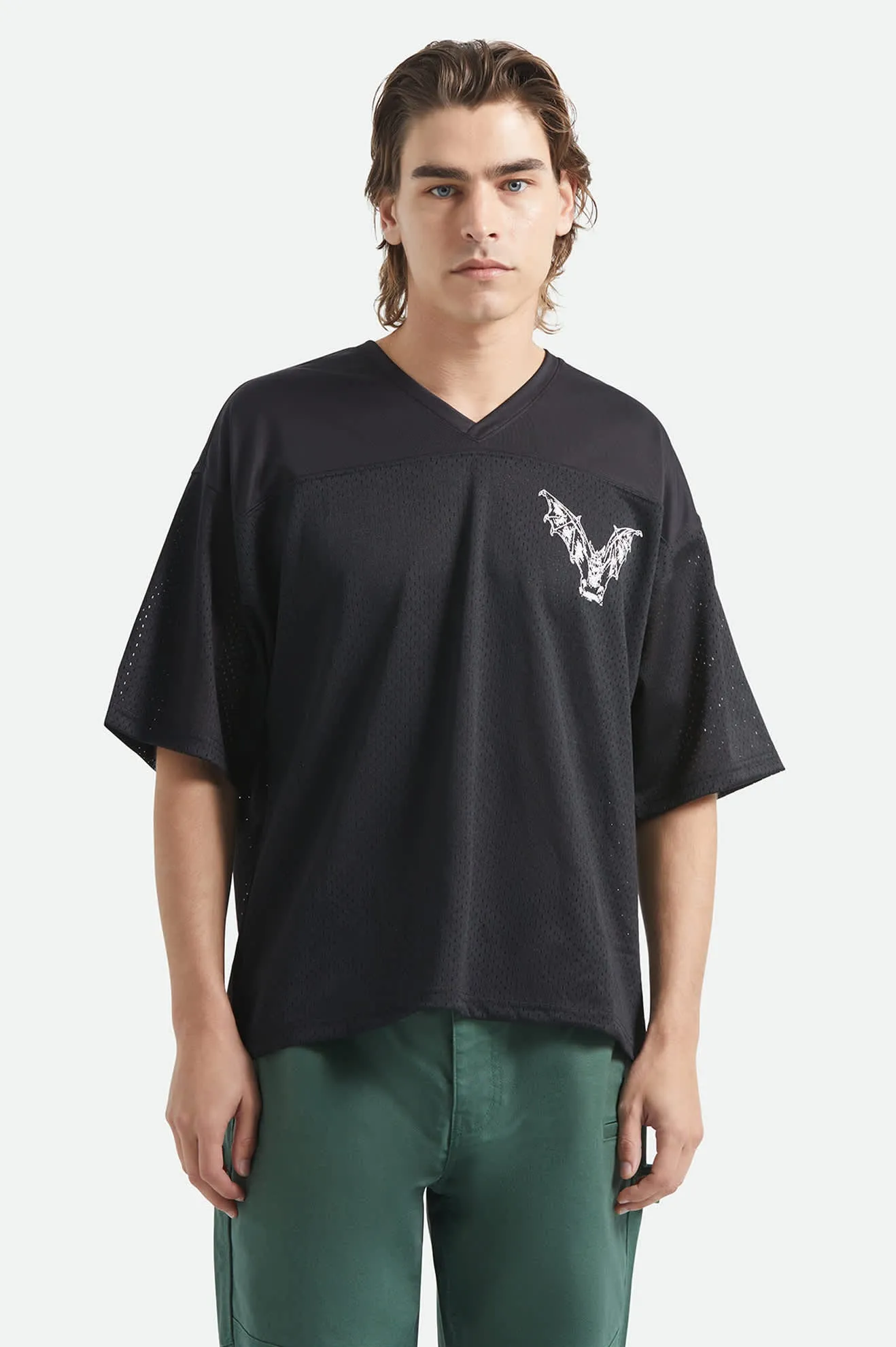 Baggy Mesh Practice Jersey - Black/White Chippa sold by Brixton product image thumbnail 2
