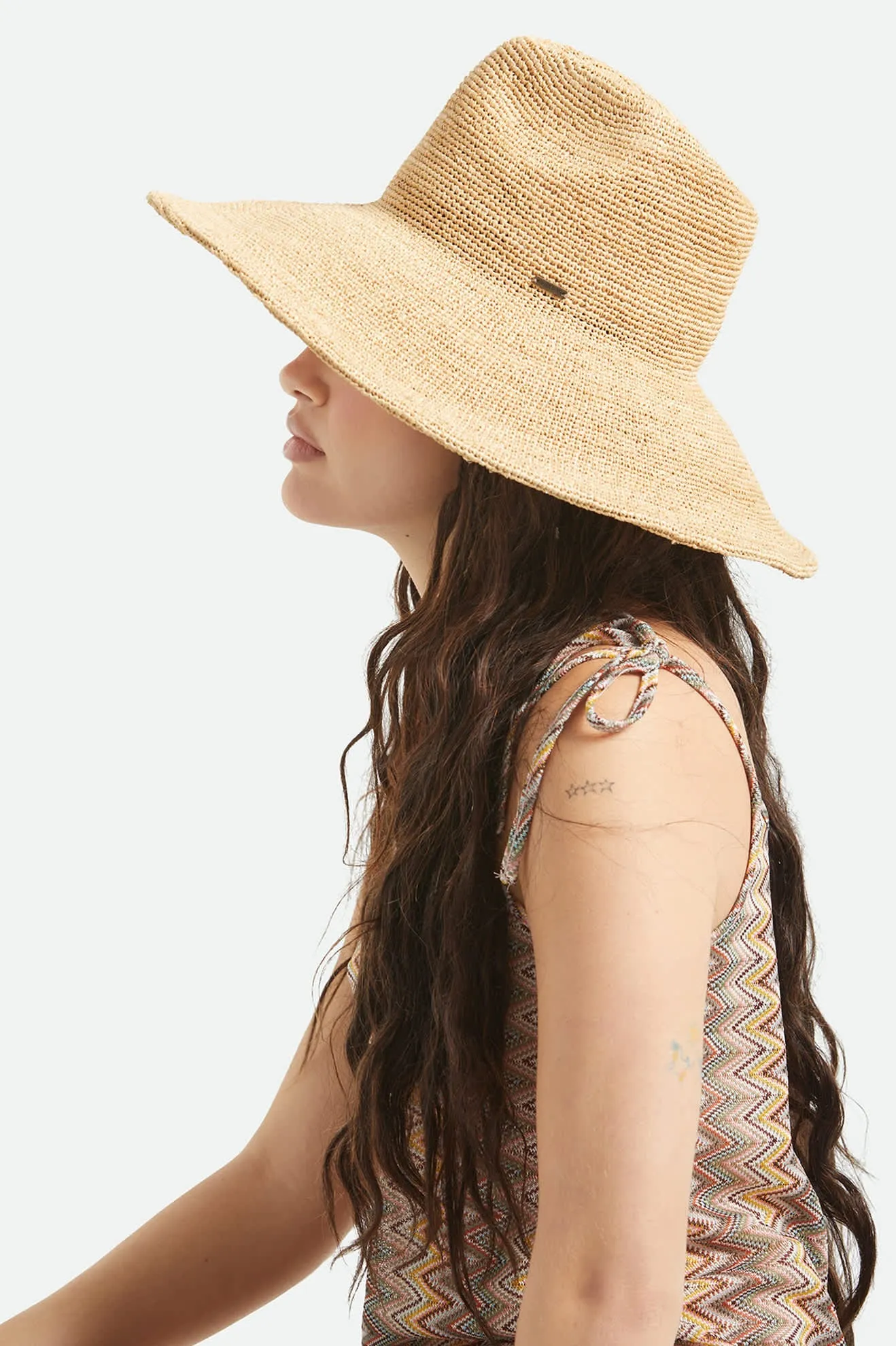 Helena Straw Sun Hat - Tan sold by Brixton product image thumbnail 3