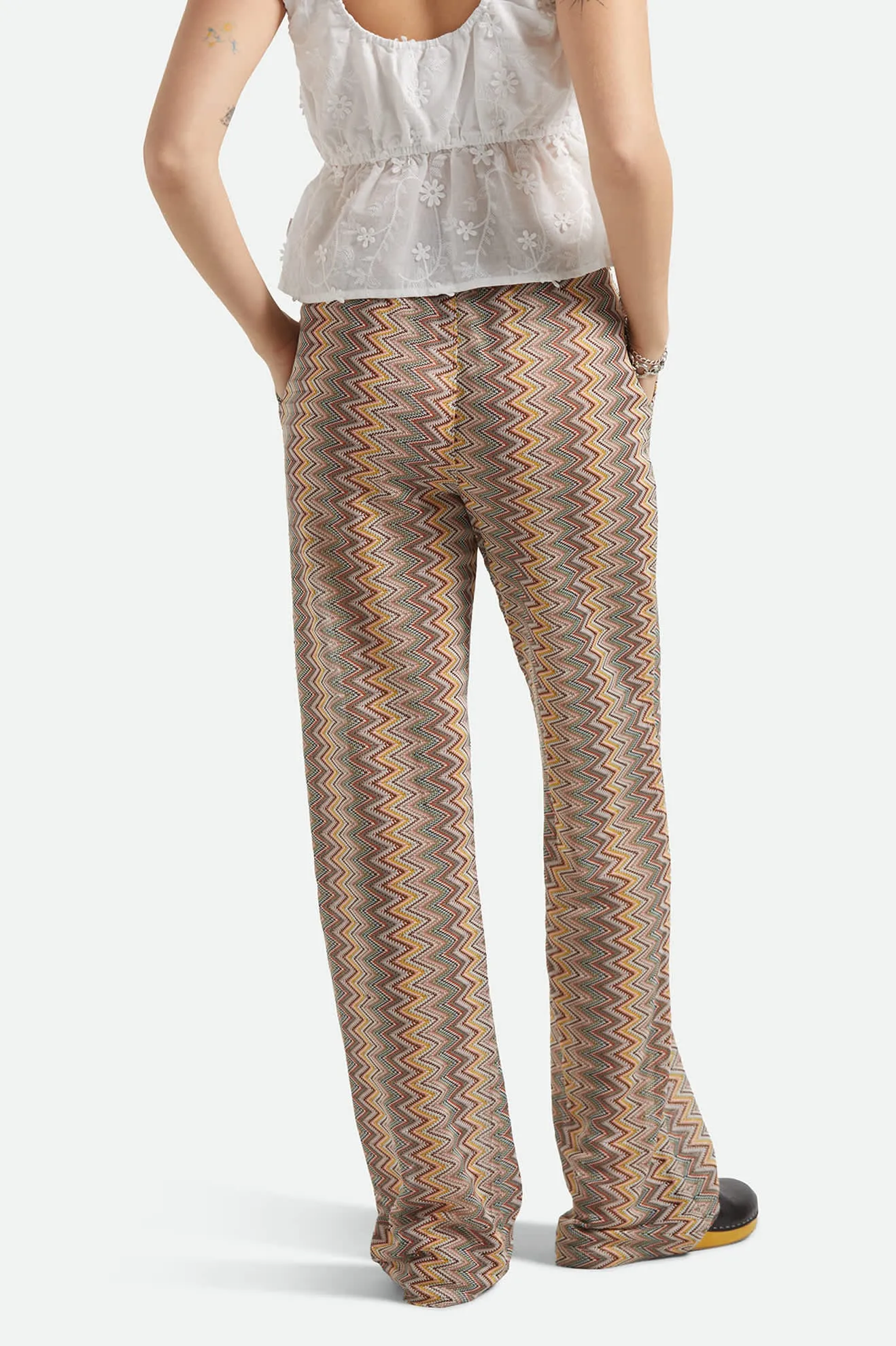 The Cabana Mesh Lounge Pant - Multi Color Zigzag sold by Brixton product image thumbnail 4