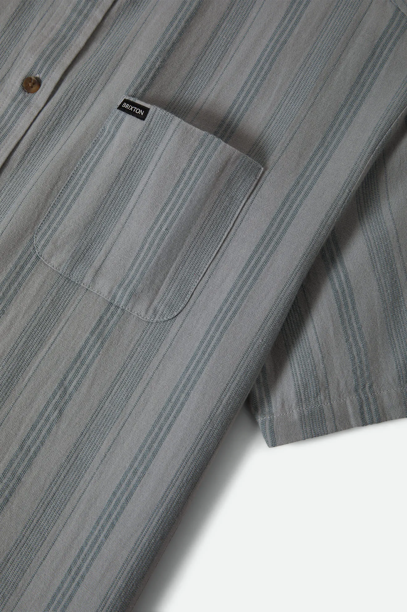 Cru Stripped Dobby Short Sleeve Shirt - Trooper sold by Brixton product image thumbnail 3