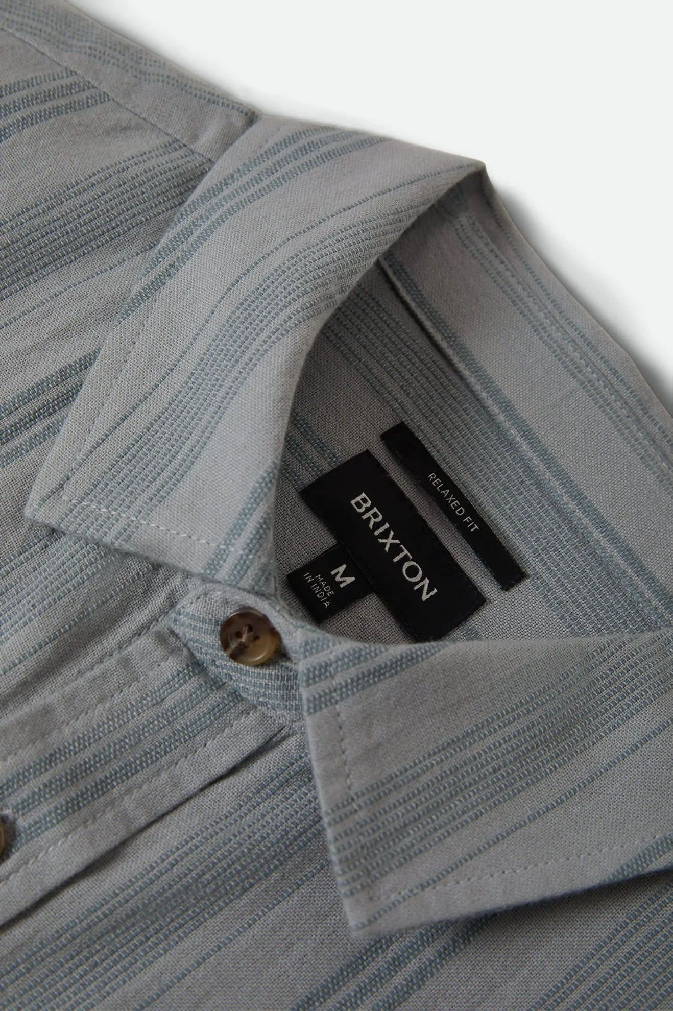 Cru Stripped Dobby Short Sleeve Shirt - Trooper sold by Brixton product image thumbnail 4