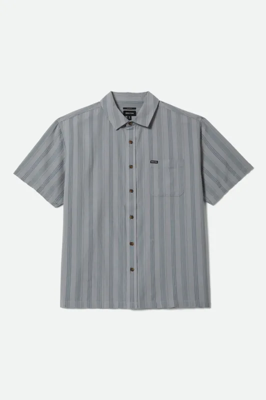 Cru Stripped Dobby Short Sleeve Shirt - Trooper made by Brixton