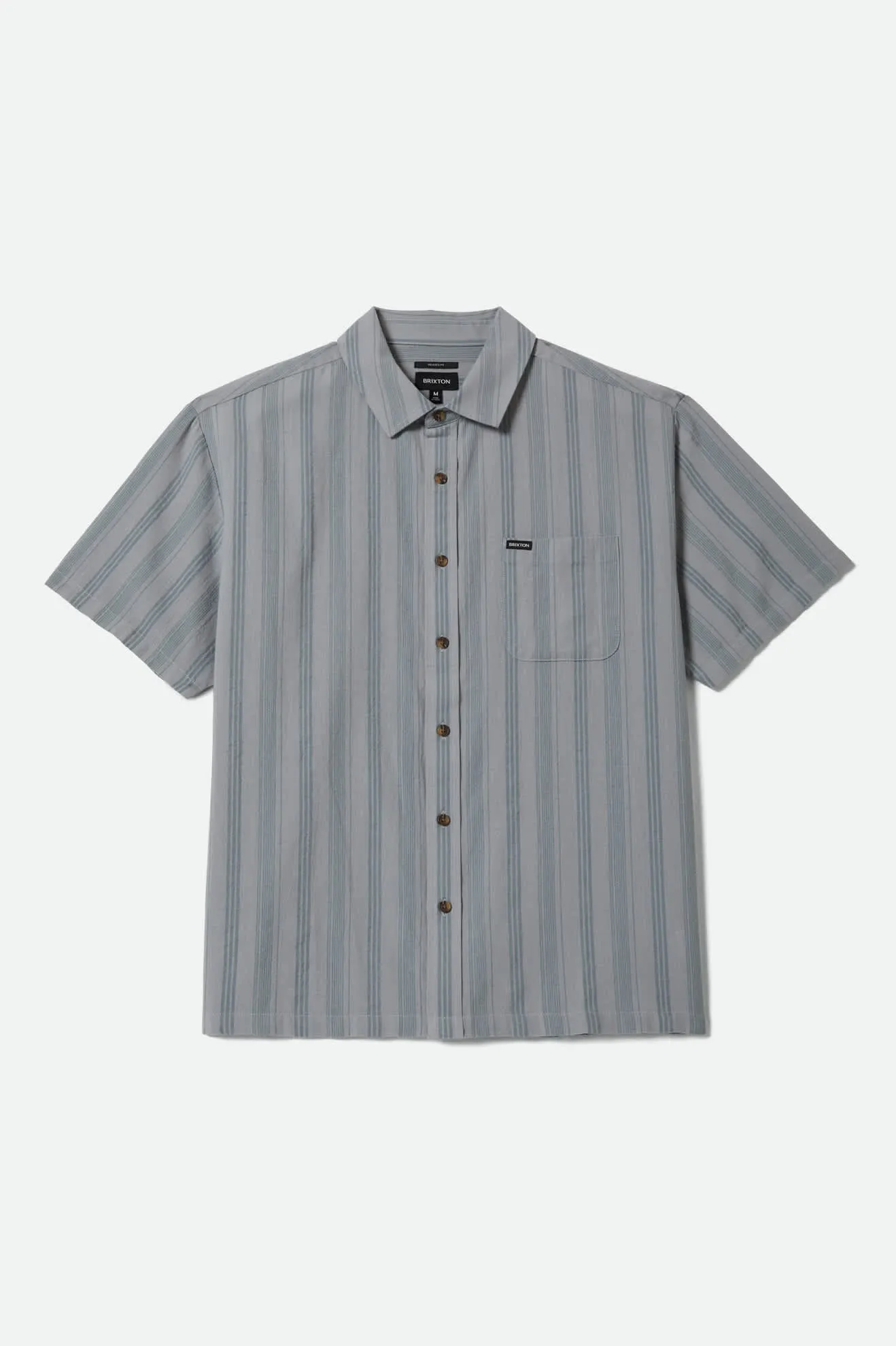 Cru Stripped Dobby Short Sleeve Shirt - Trooper sold by Brixton