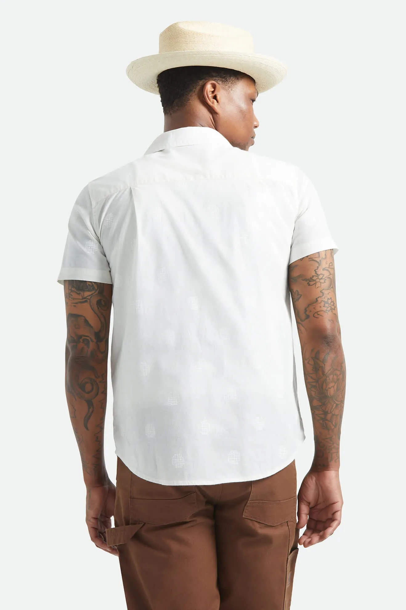 Charter Print Short Sleeve Shirt - Off White Geo sold by Brixton product image thumbnail 4